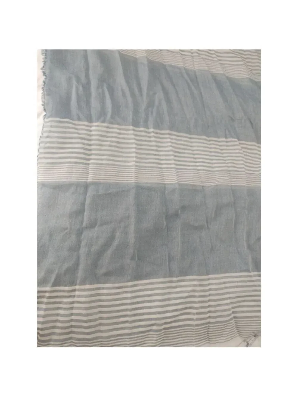 Women's Caterina de' Medici Scarf One Size Blue White Striped (76